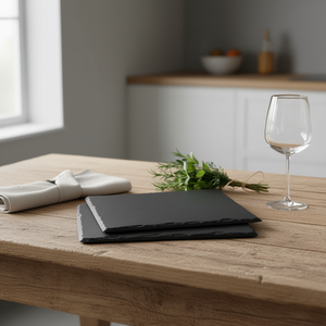 KESPER <b>Serving</b> Plate <b>Set</b> Of 2 Natural Slate Rectangular For Dining And Entertaining - Product Image 3