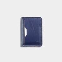 Dompet kulit sapi Vintage ramping RFID kualitas tinggi pria 2021 kustom tempat kartu lipat ganda Mini penutupan terbuka