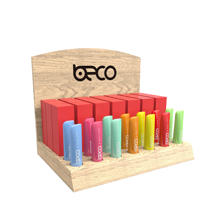 Apache Custom Wooden Lipstick Countertop Display Rack for Organic Beauty Boutiques, Gift Shops and Professional Makeup Studios