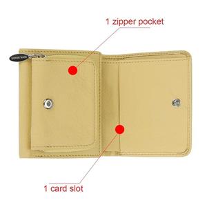กระเป๋าคลัทช์ใบสั้น AndoBag สีพื้นเรียบง่าย, กระเป๋าใส่เหรียญหนังแท้สำหรับผู้หญิง, กระเป๋าใส่บัตรเครดิตแฟชั่น รุ่น 1799 - Product Image 6
