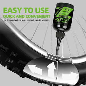 Scellant pour pneus de vélo sans chambre à air 120 ml, faible teneur en ammoniac, latex naturel, pour réparation de crevaisons sur vélos de route, <span class=keywords><strong>VTT</strong></span>, gravel, jusqu'à 6 mm de diamètre. - Product Image 5