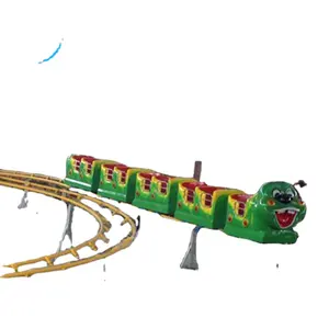 儿童娱乐机有趣和梦幻般的迷你过山车骑电动蠕虫火车