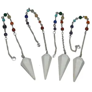 Supplier of Scolosite 6 Faceted Chakra Pendulum : Scolosite 6 Faceted Chakra Pendulum Online