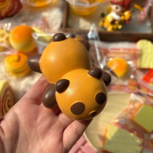 Kawaii Hyper-Realistic 8.5cm Fluffy Bear Bread PU <b>Slow</b>-<b>Rise</b> <b>Squishy</b> Toys Stress Relief Gift for Kids Adults Wholesale Toys - Product Image 1