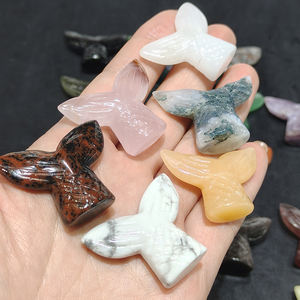 Venta al por mayor a granel Piedra Natural Cristal Tallado cola de pez tallado para regalo Deco - Product Image 2