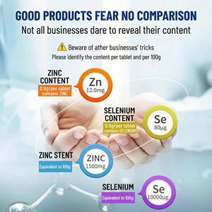 Comprimés de zinc et de sélénium pour hommes – Formule authentique pour les soins avant la grossesse – Soutien à la santé reproductive masculine – Complément alimentaire - Product Image 1