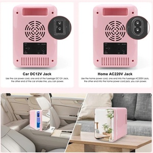 Mini-réfrigérateur portable électrique sans givre, silencieux, en plastique, compatible français, <span class=keywords><strong>pour</strong></span> voiture, hôtel, stockage <span class=keywords><strong>de</strong></span> produits <span class=keywords><strong>de</strong></span> <span class=keywords><strong>beauté</strong></span>, cosmétiques et maquillage - Product Image 5