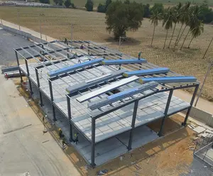Çin prefabrik mahzeni endüstriyel showroom üreticisi çelik yapı depo
