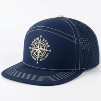 Gorra de running impermeable personalizada para hombre, gorra de golf de 5 paneles, gorra deportiva de alto rendimiento con orificios cortados a láser, gorra de béisbol perforada tipo trucker