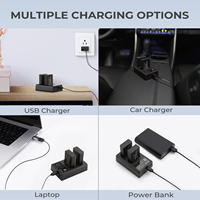 Pengisi Daya Baterai Kamera K&F Concept Dual Slot Quick Charger LP-E17 untuk Canon EOS RP, Rebel T8i, T7i, T6i, T6s, SL2, SL3, EOS M3