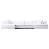 Ensemble de canapés modulaires élégants pour l'intérieur, canapé en forme de L contemporain, écologique et durable pour hôtel, bureau, salon