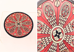 Modern Round Stained Glass Coasters 4mm Heat Resistant Boho <b>Cup</b> <b>Mat</b> Decorative Table Pad for Bar Home Office Gift - Product Image 4