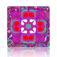 Tapis de Mahjong Pliable et Portable, Épais et Antidérapant, Motif Floral Style Chinois, Luxueux, Écologique et Durable, Vente en Gros
