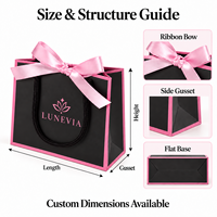 Custom Logo Luxury Art Paper Gift Bags with Cotton Rope Handles and Ribbon Bow for Boutique Retail Packaging Wholesale Orders