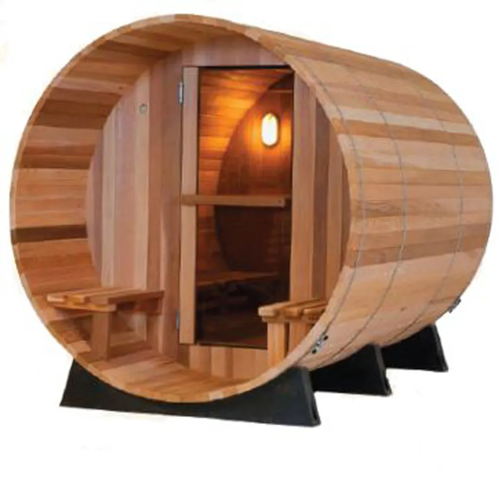 Bain de vapeur en bois de mode de luxe traditionnel extérieur en bois massif 2 personnes vapeur sèche Sexs Sauna Room Infared Spa Tubs Sauna Rooms