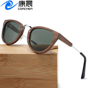 Gafas de Sol con Marco de Madera Unisex, Lentes Polarizadas TAC con Protección UV400, Color Negro, para Moda, Aire Libre, Protección Solar, Viajes, Conducción, Wenzhou 6062 - Product Image 2