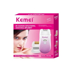Épilateur sans fil rechargeable par USB 3 en <span class=keywords><strong>1</strong></span> pour femmes, épilation <span class=keywords><strong>Kemei</strong></span> Km-908b, pince à épiler électrique LCD, utilisation à sec et à humide, épilateur portable - Product Image 5