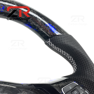 พวงมาลัยคาร์บอนไฟเบอร์แบบฟอร์จ รุ่นอัพเกรดพิเศษ สำหรับรถยนต์โฟล์คสวาเกน กอล์ฟ อาร์ <span class=keywords><strong>5</strong></span> 6 7 MK6 <span class=keywords><strong>MK7</strong></span> <span class=keywords><strong>MK7</strong></span>.<span class=keywords><strong>5</strong></span> <span class=keywords><strong>5</strong></span> GTI R เจตต้า พาสสาท ซีซี โปโล - Product Image 2