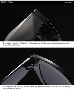 Lunettes de soleil design vintage de luxe Lunettes de soleil à la mode couleur bonbon imprimé léopard pour femmes et hommes avec monture rouge et grise - Product Image 6