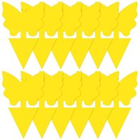 Gele kleverige fruitvlieg- en muggenval 12/24/48 stuks vliegende insecten- en muggenvanger voor binnenplanten