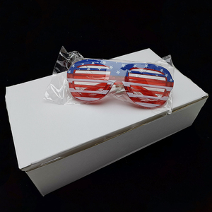Gafas con Luz LED Intermitente de Plástico con Batería, Color Verde, con la Bandera Estadounidense, para el Día de la Independencia, 4 de Julio, Día Nacional - Product Image 5