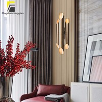 Applique murale LED post-moderne de style nordique avec structure en acier inoxydable pour l'éclairage des couloirs, escaliers et entrées