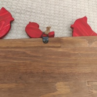 Décoration murale rustique en bois moderne, panneau de bienvenue avec oiseau évêque rouge, pour porte d'entrée, en bois de pin fait main