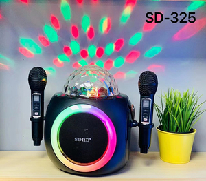 Bên ngoài trời DJ Loa ánh sáng sân khấu pha lê <span class=keywords><strong>Disco</strong></span> <span class=keywords><strong>LED</strong></span> hộp đèn loa với microphone Loa răng xanh với karaoke Mic - Product Image 2