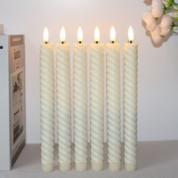 Säulenförmige Lange LED-Kerzen mit Fernbedienung in Warmweiß für Halloween, Weihnachten & Hochzeit Heimdekoration