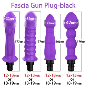 Masaj tabancası kafa titreşim tabancası aksesuarları seks için silikon kafaları fasya tabancası perküsyon vibratörler kadın adam yapay penis