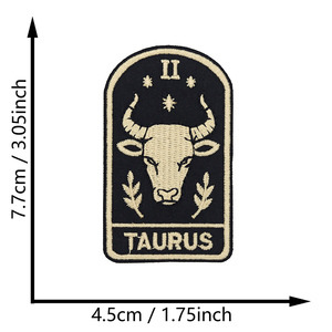 Toppe Ricamate Personalizzate Vintage con Carte dei <span class=keywords><strong>Tarocchi</strong></span> e Dodici Segni Zodiacali per Giacche in Denim e Zaini - Product Image 5