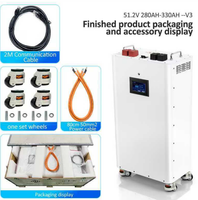 Eu Stock 51.2V 314Ah 16kwh batterie au lithium solaire avec JK BMS V19 15kwh 16kwh LiFePO4 batterie solaire de stockage d'énergie