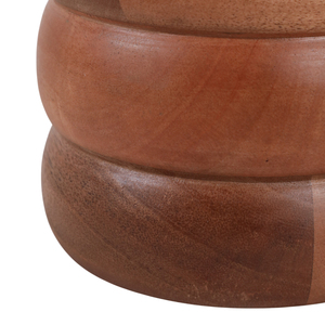 Candela in Legno di Mango Scanalato Profumata alla Vaniglia Stile Pilastro per Decorazione Interna ed Esterna - Product Image 6