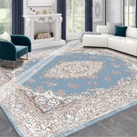 Teppich für Wohnzimmer im Europäischen Stil Luxuriöse Rutschfeste Fußmatten für Zuhause Geometrisches Muster Teppichset