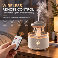 Humidificateur d'huiles essentielles de haute qualité à 7 couleurs, lampe de nuit portable en forme de parapluie, humidificateur d'aromathérapie en forme de goutte de pluie