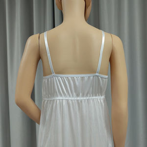 Robe à bretelles en <span class=keywords><strong>satin</strong></span> de haute qualité pour femmes, robe <span class=keywords><strong>longue</strong></span> d'été en dentelle, <span class=keywords><strong>jupe</strong></span> gilet <span class=keywords><strong>mi</strong></span>-<span class=keywords><strong>longue</strong></span> mince et mince - Product Image 2