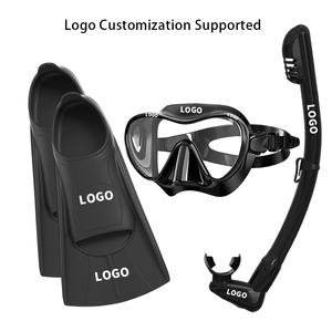Perlengkapan Olahraga Air: Sirip Renang, Masker Diving, Peralatan Diving, <span class=keywords><strong>Snorkel</strong></span>, <span class=keywords><strong>Set</strong></span> Masker Diving dengan Sirip Renang Silikon - Product Image 2