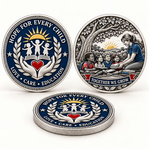 Moneda de Metal Moderna con Impresión UV, Fundición a Presión Personalizada, Moneda Conmemorativa 3D en Blanco, Moneda de Desafío Esmaltada, Venta al por Mayor - Product Image 1