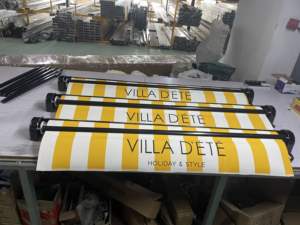 <span class=keywords><strong>Toldo</strong></span> oscilante retráctil con marco de aluminio y vela de poliéster para caravanas, autocaravanas y remolques, accesorio de casete de tela - Product Image 2