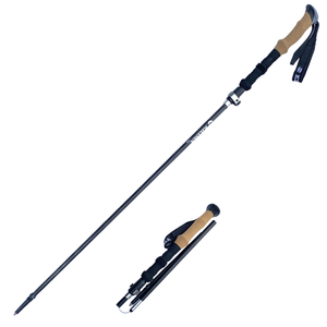 Bastone da <span class=keywords><strong>Trekking</strong></span> Pieghevole Regolabile per <span class=keywords><strong>Uomo</strong></span> e Donna, Manico in Sughero e Ferro EVA, 3 Sezioni, Capacità 150kg, CZ CZ08 per Alpinismo - Product Image 1