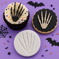 Moule en silicone citrouille d'Halloween pour fondant, qualité alimentaire, sans BPA, antiadhésif, compatible lave-vaisselle, outil professionnel de décoration de gâteaux DIY