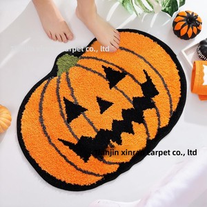 Alfombra de baño de lujo con diseño de <span class=keywords><strong>calavera</strong></span> de Halloween, antideslizante, de poliéster, resistente a las manchas, para decoración del hogar, baño y dormitorio - Product Image 6