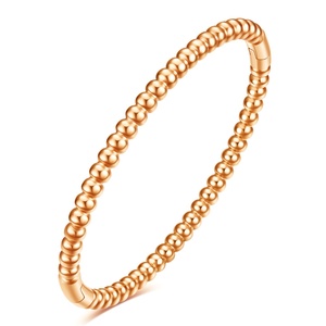 <span class=keywords><strong>Pulsera</strong></span> Sencilla <span class=keywords><strong>de</strong></span> 5MM, Nueva, Superventas Transfronteriza Europea y Americana, Serie Bambú, Cilíndrica, <span class=keywords><strong>de</strong></span> Acero Inoxidable con Baño <span class=keywords><strong>de</strong></span> Oro <span class=keywords><strong>de</strong></span> 18K - Product Image 6