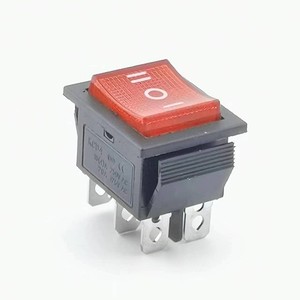 250VAC <strong>Lighted</strong> T125 Rocker <strong>Switch</strong> Red Rocker <strong>Switch</strong> Selector Square Rocker <strong>Switch</strong> 4 Pins With Lamp - Product Image 3