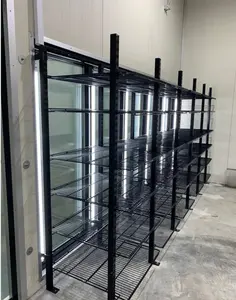 SHHAG โรงงานเดินคูลเลอร์ประตูกระจกที่มีกรอบสำหรับเดินในห้องเย็นและห้องแช่แข็ง