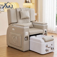 Station de manucure pour salon de beauté avec bassin de spa pour les pieds intégré, fauteuil de pédicure électrique et de massage