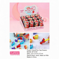 Ensemble de gommes de Noël mignonnes, gommes à effacer pour le dessus des crayons, cadeau de papeterie pour enfants