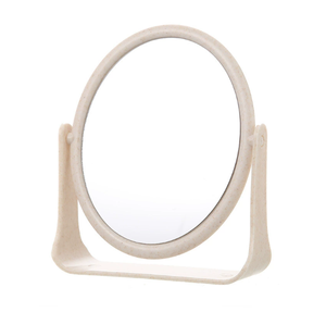 Miroir de Maquillage Cosmétique de Bureau Double Face Pliable Personnalisé, Finition Argentée, Design Moderne, Style Salon, Vente en Gros - Product Image 6