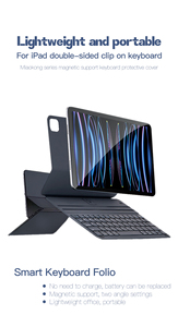 Funda <span class=keywords><strong>con</strong></span> Teclado Magnético Multiusos para <span class=keywords><strong>iPad</strong></span>, Batería de Larga Duración (365 Días), Teclado Inalámbrico Intercambiable, Doble Posición - Product Image 3