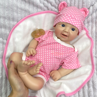 Poupée Reborn en Silicone Imperméable de 18 Pouces, Poupée Bébé aux Yeux Ouverts, Poupée Artistique Faite à la Main, OEM ODM Personnalisée